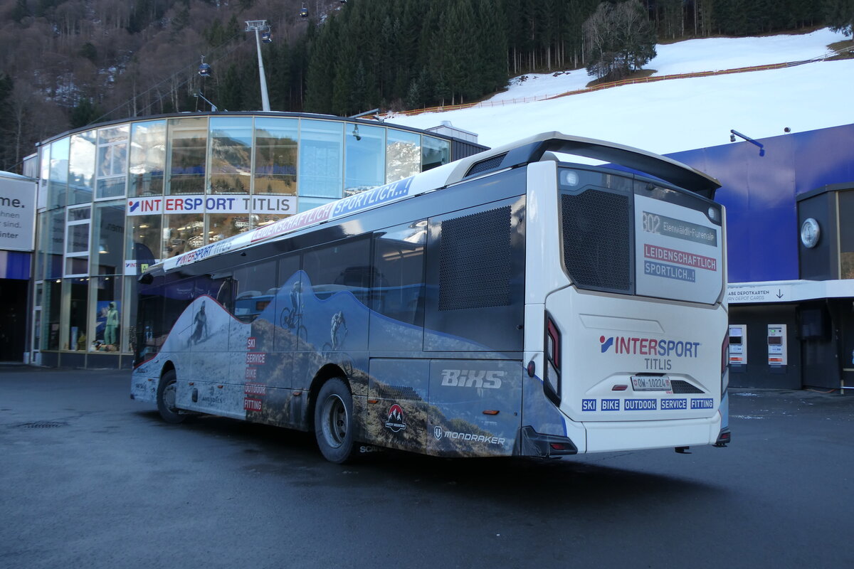 (284'586) - EAB Engelberg - Nr. 2/OW 10'224 - Scania am 3. Februar 2026 in Engelberg, Talstation Titlis