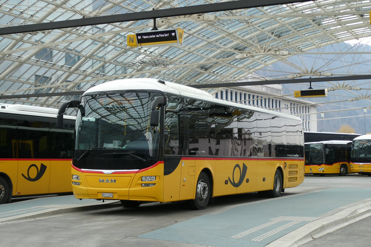 (284'665) - PostAuto Graub�nden - GR 173'205/PID 10'507 - MAN am 6. Februar 2026 in Chur, Postautostation