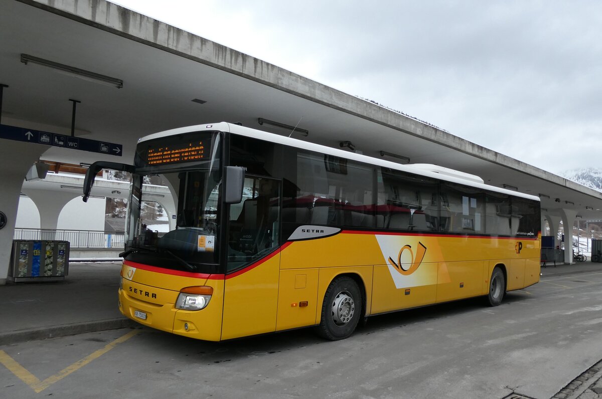 (284'814) - Terretaz, Zernez - GR 75'001/PID 11'202 - Setra am 10. Februar 2026 beim Bahnhof Zernez