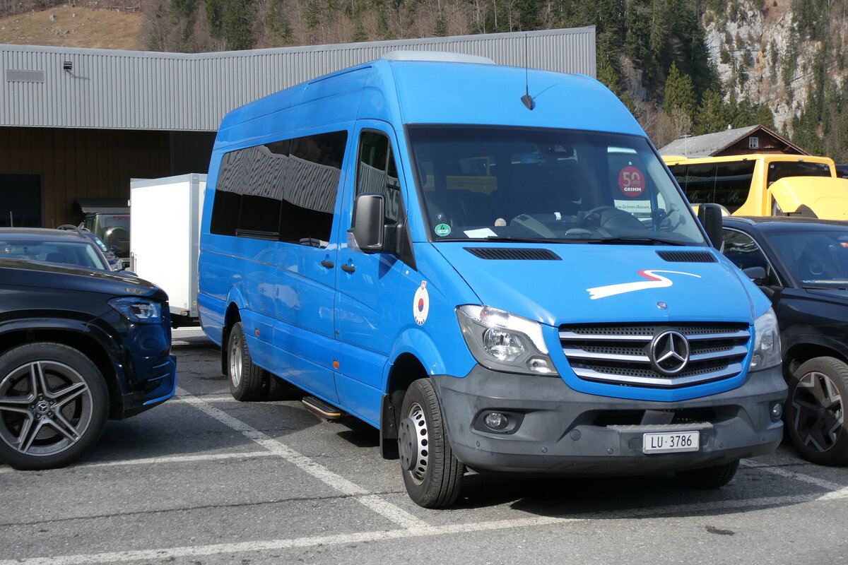 (285'118) - Schmid, Buttisholz - LU 3786 - Mercedes am 28. Februar 2026 auf der St�ckalp