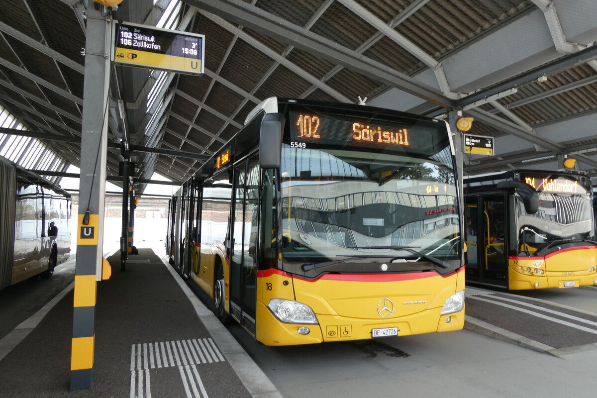 (285'265) - Steiner, Ortschwaben - Nr. 18/BE 42'726/PID 5549 - Mercedes am 6. M�rz 2026 in Bern, Postautostation