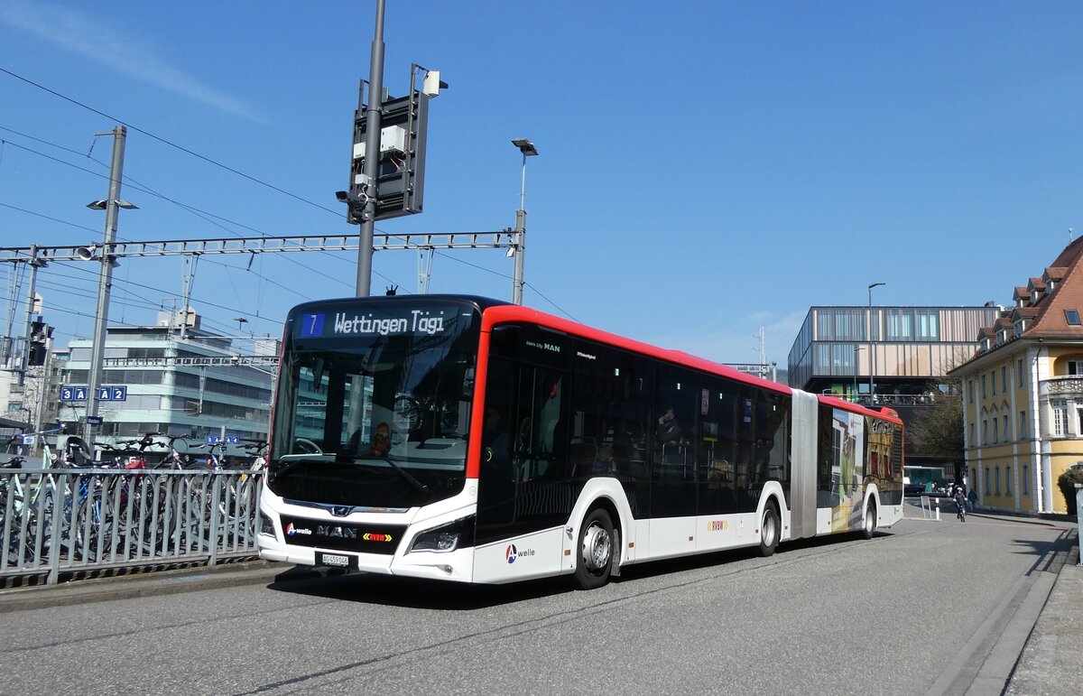 (285'559) - Twerenbold, Baden - Nr. 316/AG 459'046 - MAN am 19. M�rz 2026 beim Bahnhof Baden