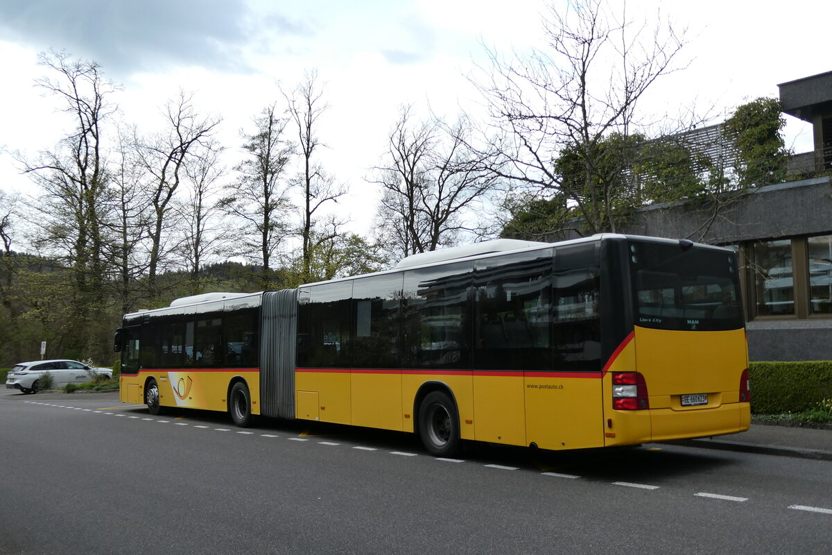 (286'053) - PostAuto Bern - BE 660'623/PID 4818 - MAN (ex PostAuto Ostschweiz TG 158'213; ex PostAuto Graub�nden; ex PostAuto Ostschweiz SZ 68'458; ex PostAuto Ostschweiz SZ 44'040; ex Kistler, Reichenburg) am 10. April 2026 in Kappelenring, West