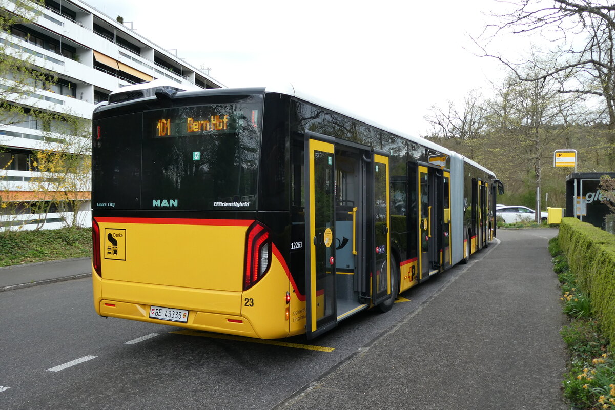 (286'060) - Steiner, Ortschwaben - Nr. 23/BE 43'335/PID 12'263 - MAN am 10. April 2026 in Kappelenring, West