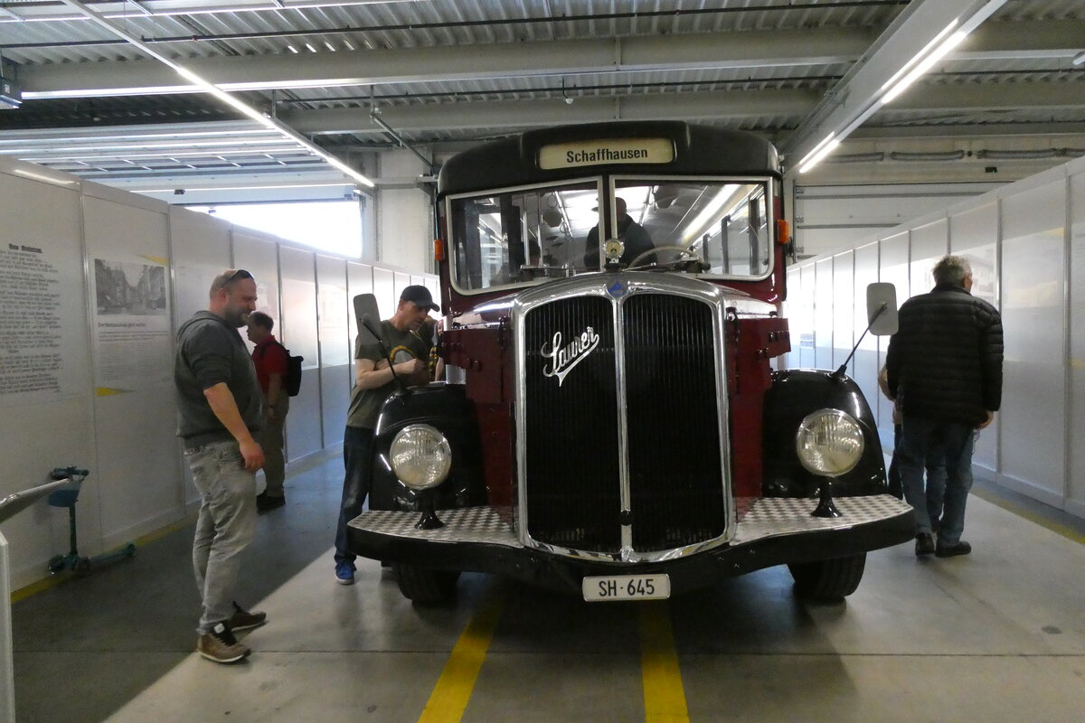 (286'092) - Sch�pfer, Hemmental - Nr. 5/SH 645 - Saurer/Saurer (ex Kaufmann, St. Gallen; ex Rattin, Schaffhausen Nr. 5) am 11. April 2026 in Schaffhausen, Regionalbusgarage VBSH 