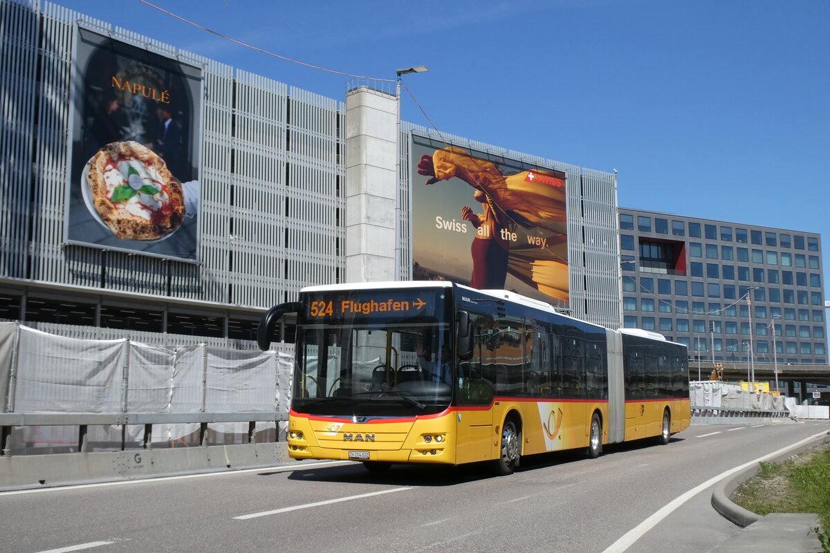 (286'319) - PostAuto Z�rich - Nr. 386/ZH 204'602/PID 11'266 MAN am 23. April 2026 in Z�rich-Flughafen