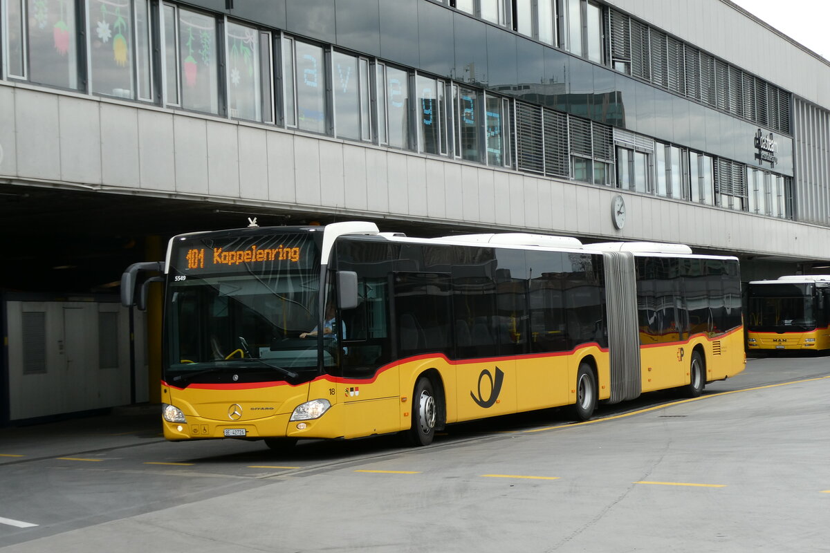 (286'511) - Steiner, Ortschwaben - Nr. 18/BE 42'726/PID 5549 - Mercedes a, 28. April 2026 in Bern, Postautostation