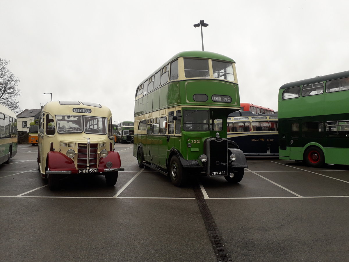 FWW 596
1947 Bedford OB
Duple C28F
New to West Yorkshire RCC, fleet number 646.

CBV 433
1949 Guy Arab III
Crossley H30/26R
New to Blackburn Corporation, fleet number 133.

Photographed at Skipton, North Yorkshire, UK, on Sunday 14th October 2018.