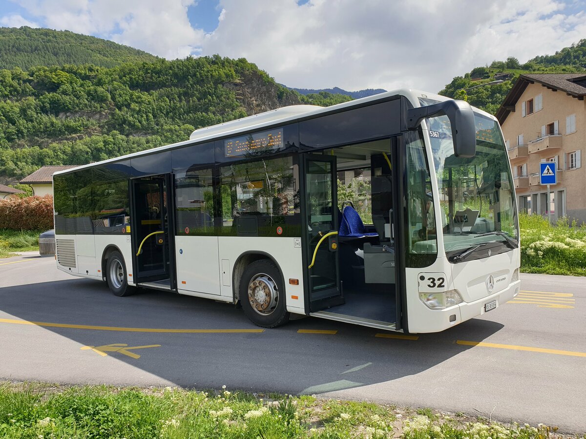 Postauto Wallis - Nr. 32/VS 383'834 - PID 5367 - Mercedes (ex TPC Aigle Nr. CP16) le 21 juin 2022 � Aproz, Village