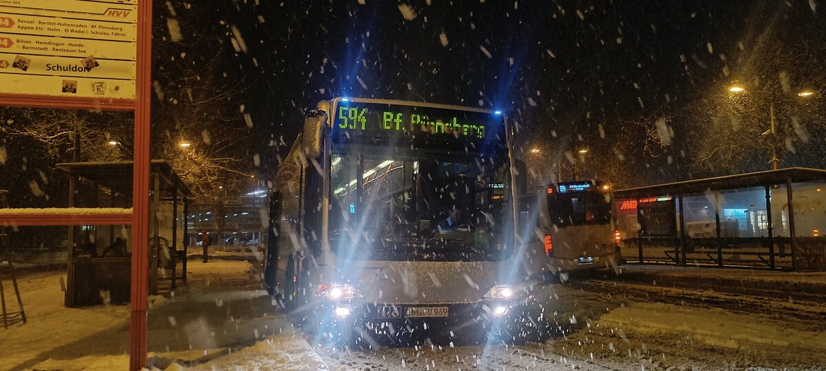 VHH Wagen 1014 auf der 594 im Schnee. 2.1.2026