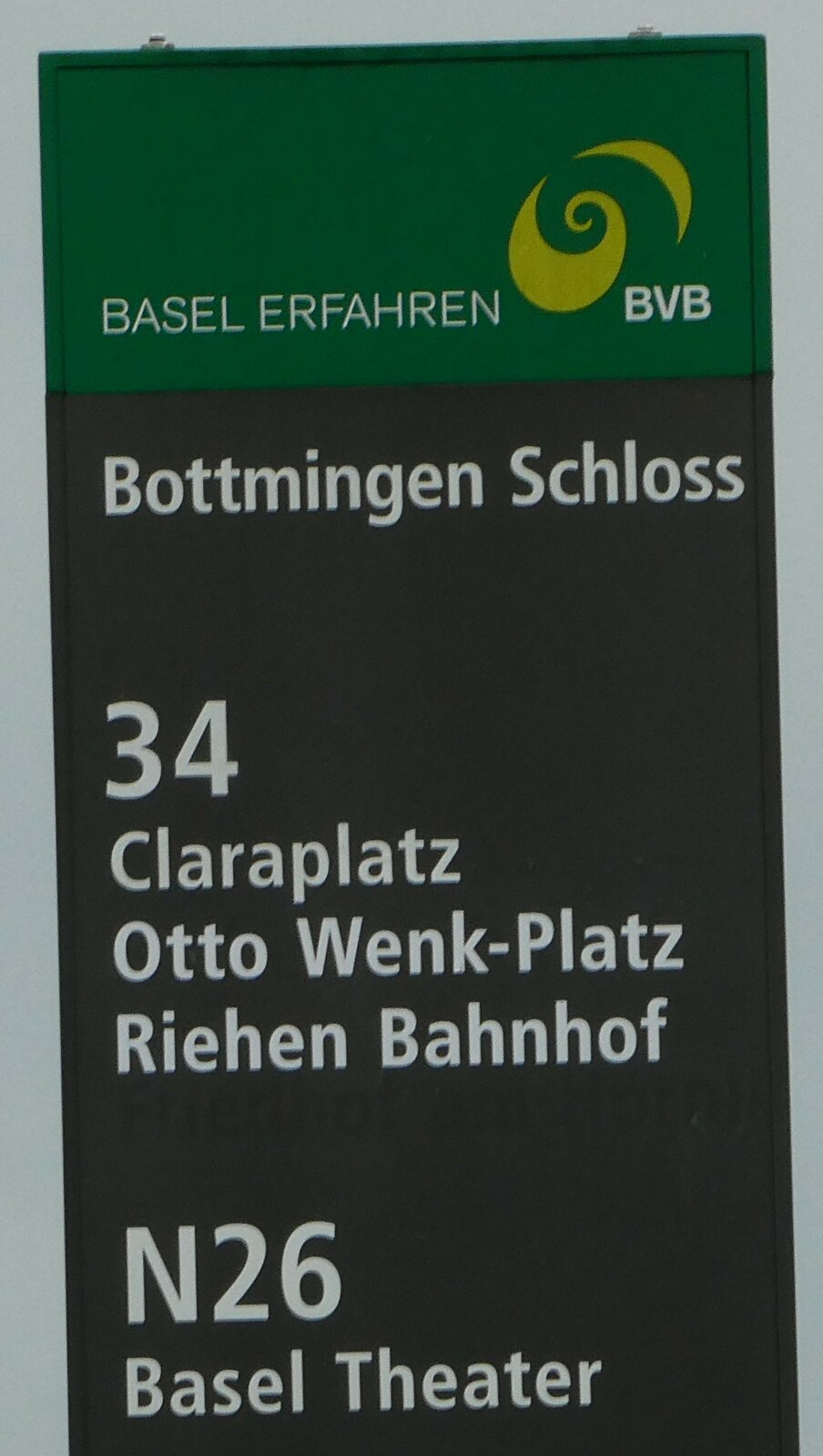 (247'888) - BVB-Haltestellenschild - Bottmingen, Schloss - am 30. M�rz 2023