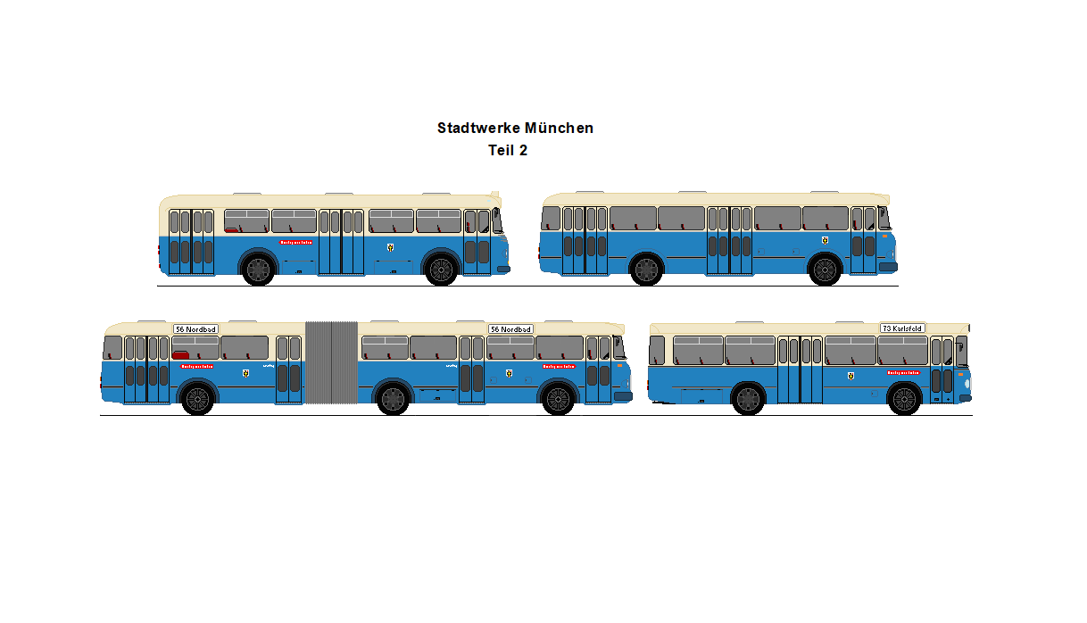 SWM M�nchen - Krauss-Maffei KMO 160 + MAN 760 UO 1 + MAN 760 UO 2G + MAN 640 HO 1