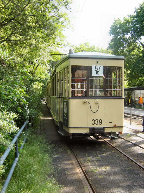 Beiwagen 339 in der Endstelle Altes Wasserwerk Friedrichshagen, 17.5.2009
