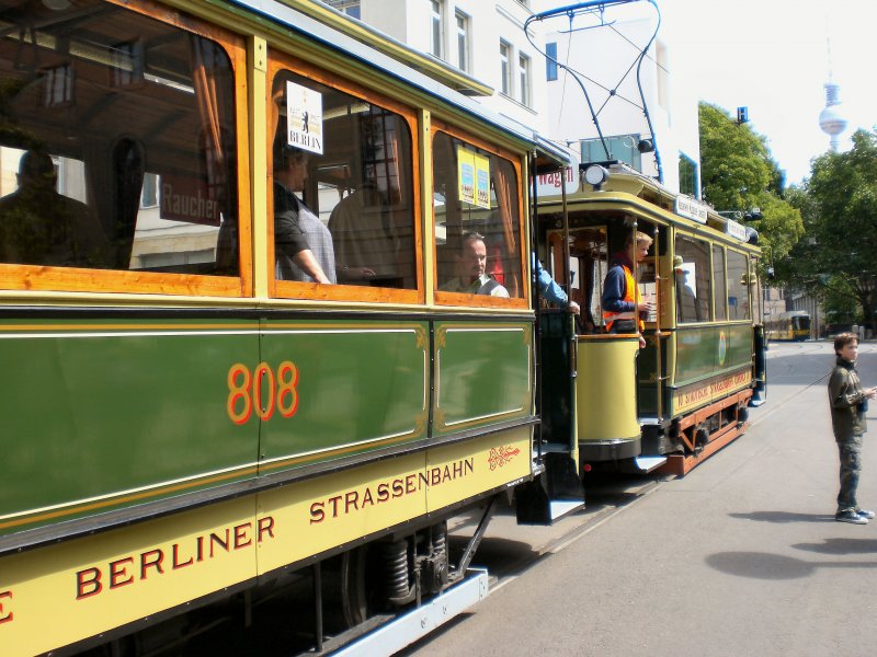 Beiwagen 808 hinter Tw 10, Sonderfahrt 12.7.2009