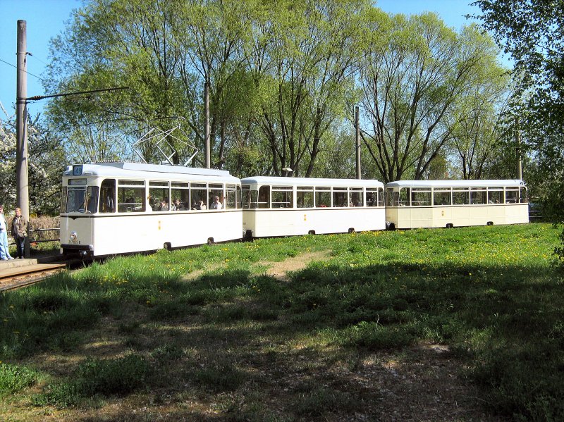 Der komplette REKO-Dreierzug in Rosenthal-Nord, 19..4.2009