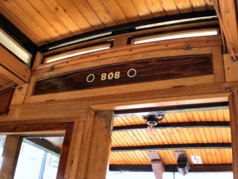 Detail Innenansicht Beiwagen 808, Foto Berlin Juli 2009
