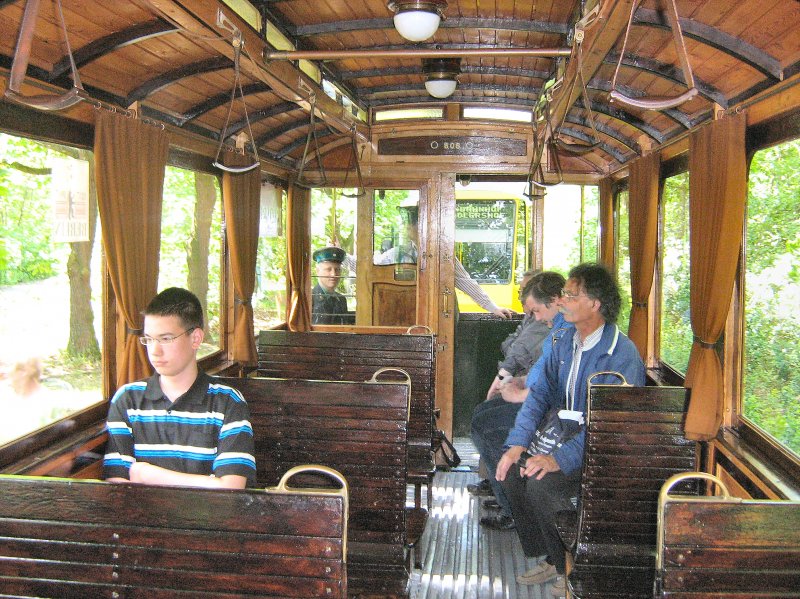 Im Beiwagen 808 w�hrend der Fahrt nach Rahnsdorf, 10.5.2009