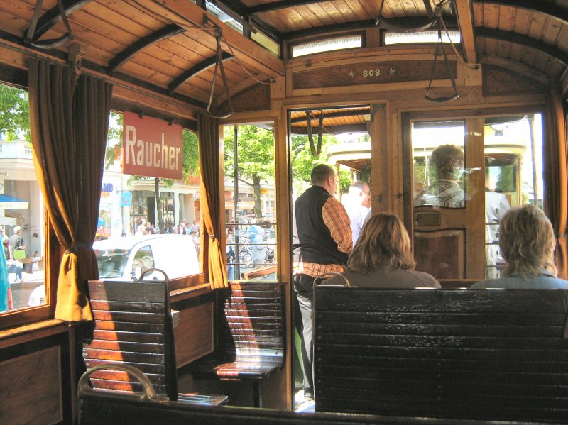 Im Beiwagen (Raucher !) 808 in Friedrichshagen, 10.5.2009
