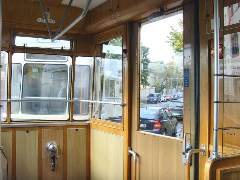 Im REKO-Beiwagen w�hrend der Themenfahrt Oktober 2009, Berlin
