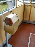 Zahlbox im REKO-Beiwagen, Berlin Oktober 2009