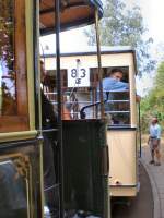 Schleife Mahlsdorf, Blick vom 2, beiwagen (Bw 808) zum 1.