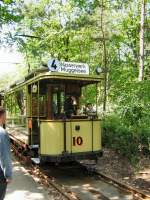 Tw 10 als Linie 4 zum Wasserwerk M�gelsee in Rahnsdorf (Waldschenke), 10.