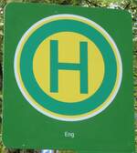 (280'471) - Bus-Haltestellenschild - Eng, Eng Alm - am 17.