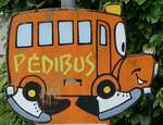 (236'913) - P�DIBUS-Haltestellenschild - Develier, Poste - am 6.