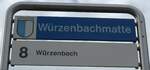 (164'868) - VBL-Haltestellenschild - Luzern, W�rzenbachmatte - am 16.