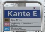 (189'534) - A-welle-Haltestellenschild - Lenzburg, Bahnhof - am 19. M�rz 2018