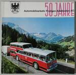 (232'040) - Jubil�umsschrift 50 Jahre Automobilverkehr Frutigen-Adelboden AG am 16.