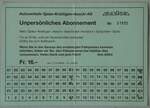 (233'327) - ASKA-Abonnement am 28.