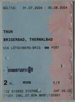 (246'648) - PostAuto-Spezialbillet am 26.