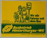 (259'422) - Kleber mit Busbetrieb Hinterthurgau-Wil am 18.