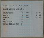 (262'743) - LLB-Fahrgastz�hlung vom 11.