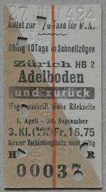 (283'367) - AFA-Einzelbillet vom 27.