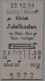 (283'384) - AFA-Einzelbillet vom 22.