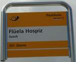 (128'289) - PostAuto-Haltestelle - Susch, Fl�ela Hospiz - am 7. August 2010