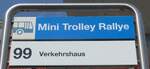 (171'249) - VBL-Haltestellenschild - Luzern, Verkehrshaus - am 22.