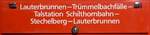 (155'669) - Routentafel - Lauterbrunnen-Tr�mmelbachf�lle-Talstation Schilthornbahn-Stechelberg-Lauterbrunnen - am 12. Oktober 2014 in Willerzell, Rest. Sattelegg