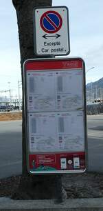 (233'040) - Except� Car postal und TMR-Fahrplan am 20.