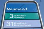 (183'713) - ZVV-Haltestellenschild - Z�rich, Neumarkt - am 20.