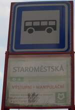 (198'757) - DPP-Haltestellenschild - Praha, Staromestsk� - am 19.